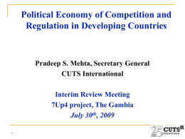Political Economy of Competition and Regulation in Developing Countries