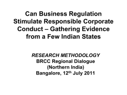 Research Methodology BRCC Regional Dialogue