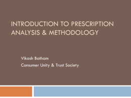 Introduction to Prescription Analysis Methodology