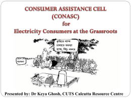 Consumer Assistance Cell for Electricity Consumer at Grassroots