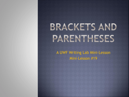 Brackets and Parentheses #19