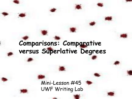 Comparisons - comp vs sup degrees #45