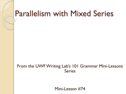 Parallelism - Mixed series #74