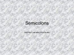Semicolons#95