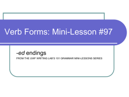 Verb Forms -ed #97
