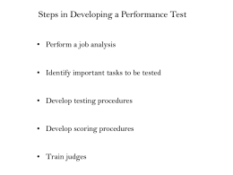 Work Sample/Performance Test Slides