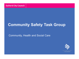Community Safety Task Group Presentation 22/7/08