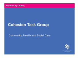 Cohesion Task Group Presentation 22/7/08