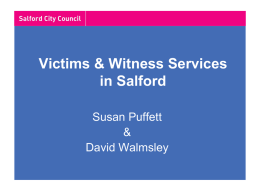 Victims and Witness Services in Salford