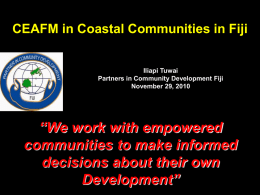 Day 01   05 CEAFM in Coastal Communities in Fiji