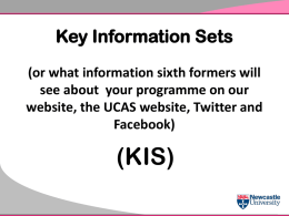 Key Information Sets (KIS)