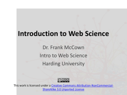 Introduction to Web Science