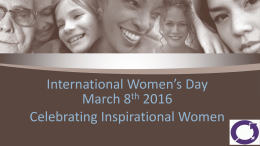 International Womens Day March 2016