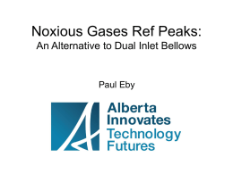 Noxious Gases Ref Peaks: An Alternative to Dual Inlet Bellows