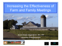 Increasing the Effectiveness of Farm and Family Meetings