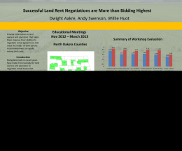 Poster - Successful Land Rent Negotiations are More than Bidding Highest