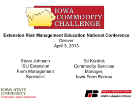 The Iowa Commodity Challenge Curriculum: Supporting an Online Market Simulation Game