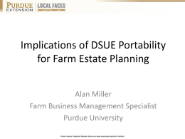 Implications of DSUE Portability for Farm Estate Planning