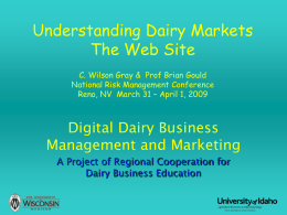 Digital Dairy Management & Marketing Education PPT