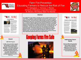 Farm Fire Prevention, Educating Farmers to Reduce the Risk of Fire