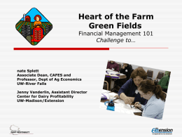 Heart of the Farm - Green Fields (Financial Management 101)