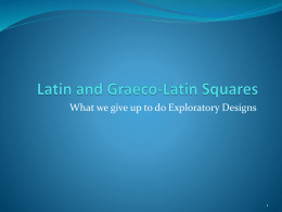 Latin and Graeco -Latin Squares.pptx