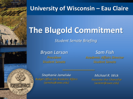 Blugold Commitment Powerpoint