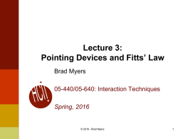 Slides for Lecture 3