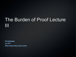 The Burden of Proof Lec 3.ppt