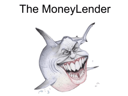 The Money Lender FALL 2013.ppt