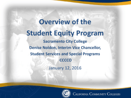 Student Equity for SCC 1-12 -16