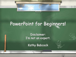 Teachers Power Point Lesson