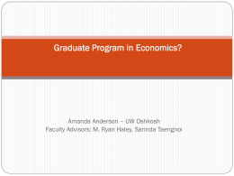 Forecasting Enrollment for a New Academic Program: A Masters of Economics Degree?