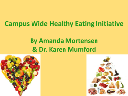 B. Results from a University Healthy Eating Assessment