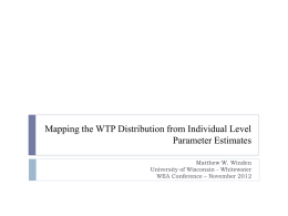 B. Mapping the WTP Distribution from Individual Level Parameter Estimation