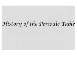 history of periodic table
