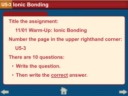 11-01 warm-up ionic bonding