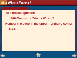 11-04 warm-up whats wrong