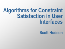Scott's Constraints PowerPoint Slides