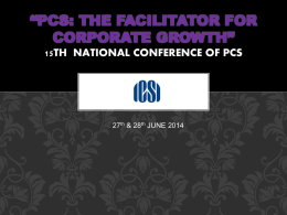 PCS: The facilitator for Corporate Growth