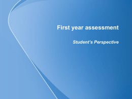 A student's perspective (PowerPoint)