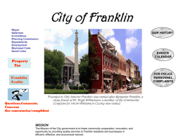 City of Franklin web page.ppt