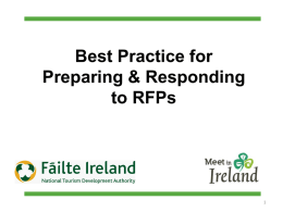 Download the Best practice for preparing and responding to RFPs Powerpoint slides [pptx, 2.13MB]