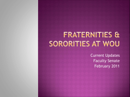 Fraternities Sororities at WOU