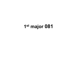 1st Major Exam (081)
