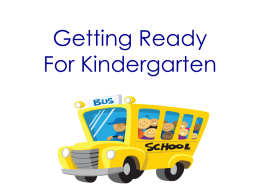Kindergarten Presentation - New Parent Meet and Gree
