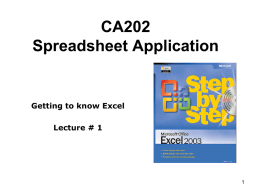 Class 01 Excel CA202.ppt