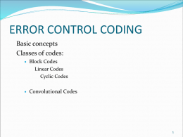 Ch4: part I: Channel Coding : Basic Concepts (PPT)