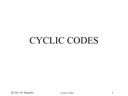 Ch5: Cyclic Codes (PPT)