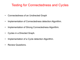 Graphs: Cycles and Connectedness